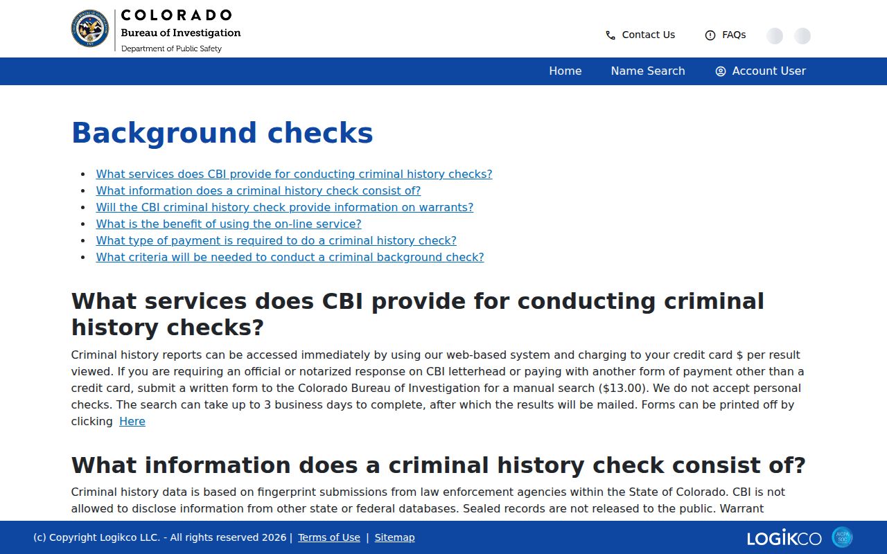Clear Creek County municipal warrant CBI search instructions